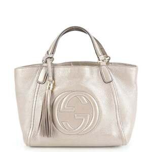 Gucci Interlocking G Soho Tassel Fringe Leather Tote Bag 336751 Women's